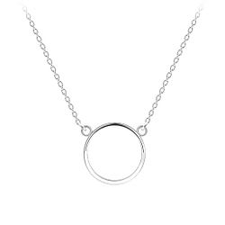 Wholesale Sterling Silver Circle Necklace - JD9172