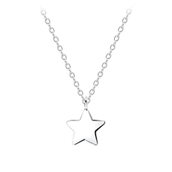 Wholesale Sterling Silver Star Necklace - JD8277
