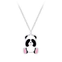 Wholesale Sterling Silver Panda Necklace - JD7211