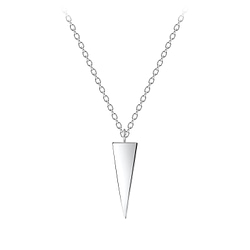 Wholesale Sterling Silver Triangle Necklace - JD8487