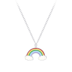 Wholesale Sterling Silver Rainbow Necklace - JD6911