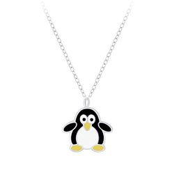 Wholesale Sterling Silver Penguin Necklace - JD7361