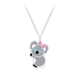 Wholesale Sterling Silver Koala Necklace - JD7170