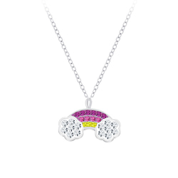 Wholesale Sterling Silver Rainbow Necklace - JD7763