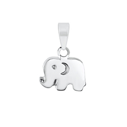 Wholesale Sterling Silver Elephant Pendant - JD2379