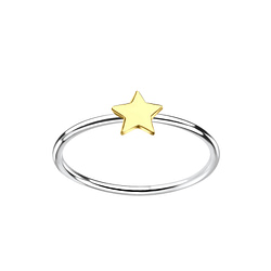 Wholesale Sterling Silver Star Ring - JD7133