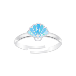 Wholesale Sterling Silver Shell Adjustable Ring - JD6990