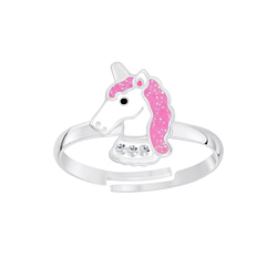 Wholesale Sterling Silver Unicorn Adjustable Ring - JD6568