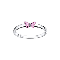 Wholesale Sterling Silver Butterfly Adjustable Ring - JD7972