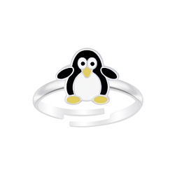 Wholesale Sterling Silver Penguine Adjustable Ring - JD6992