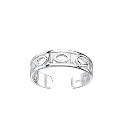 Wholesale Sterling Silver Ellipse Toe Ring - JD8219