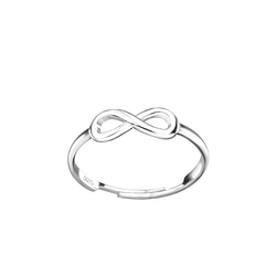 Wholesale Sterling Silver Infinity Adjustable Toe Ring - JD8215