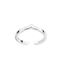 Wholesale Sterling Silver Chevron Toe Ring - JD8118