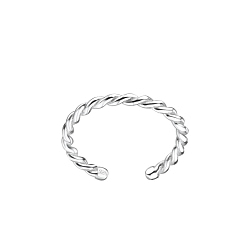 Wholesale Sterling Silver Twisted Toe Ring - JD8123