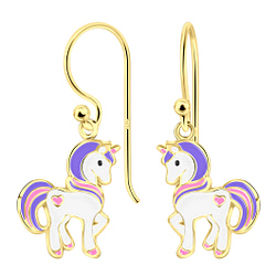 Wholesale Sterling Silver Unicorn Earrings - JD4799