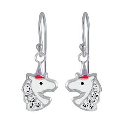 Wholesale Sterling Silver Unicorn Earrings - JD4018