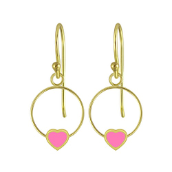 Wholesale Sterling Silver Heart Wire Earrings - JD5838