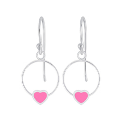 Wholesale Sterling Silver Heart Wire Earrings - JD5839