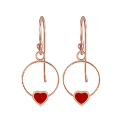 Wholesale Sterling Silver Heart Wire Earrings - JD5834