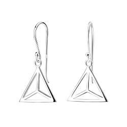 Wholesale Sterling Silver Triangle Earrings - JD4536