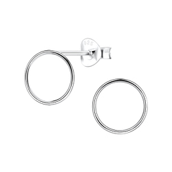 Wholesale Sterling Silver Circle Ear Studs - JD4916