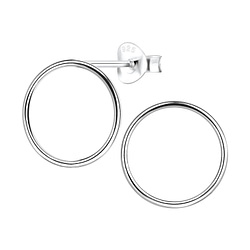 Wholesale Sterling Silver Circle Ear Studs - JD5027