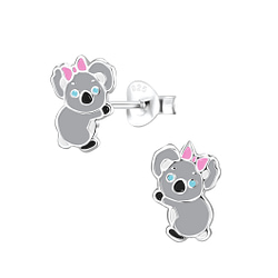 Wholesale Sterling Silver Koala Ear Studs - JD5826