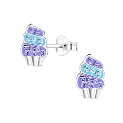 Wholesale Sterling Silver Cupcakes Ear Studs - JD10703