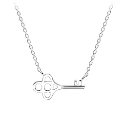 Wholesale Sterling Silver Key Necklace - JD10720