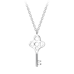 Wholesale Sterling Silver Key Necklace - JD10719