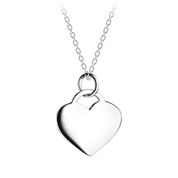 Wholesale Sterling Silver Heart Necklace - JD10735