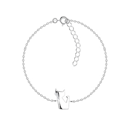 Wholesale Sterling Silver Fox Bracelet - JD11349