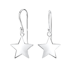 Wholesale Sterling Silver Star Earrings - JD11673