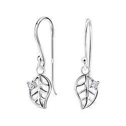 Wholesale Sterling Silver Leaf Earrings - JD11648