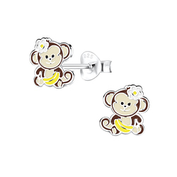 Wholesale Sterling Silver Monkey Ear Studs - JD11303