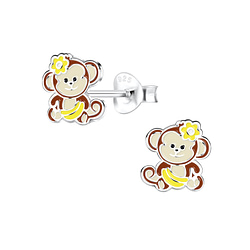 Wholesale Sterling Silver Monkey Ear Studs - JD11121