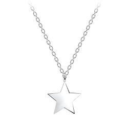 Wholesale Sterling Silver Star Necklace - JD11746