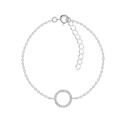 Wholesale Sterling Silver Circle Bracelet - JD12720