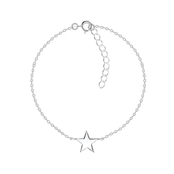 Wholesale Sterling Silver Star Bracelet - JD12766