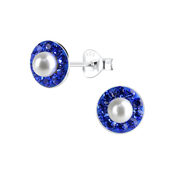 Wholesale Sterling Silver Round Ear Studs - JD13363