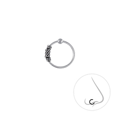 Wholesale Sterling Silver Bali Ball Closure Ring - Pack of 5 - JD13285
