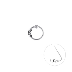 Wholesale Sterling Silver Bali Ball Closure Ring - Pack of 5 - JD13255