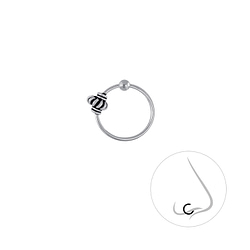 Wholesale Sterling Silver Bali Ball Closure Ring - Pack of 5 - JD13299