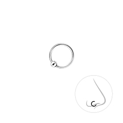 Wholesale 8mm Sterling Silver Ball Closure Ring - Pack of 10 - JD13142
