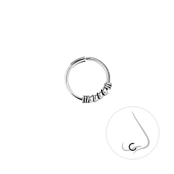 Wholesale 10mm Sterling Silver Nose Ring - Pack of 5 - JD13293