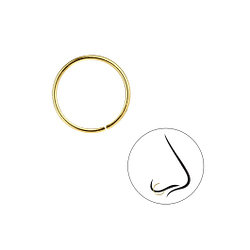 Wholesale 12mm Plain Nose Ring - Pack of 5 - JD13238