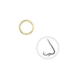 Wholesale 8mm Plain Nose Ring - Pack of 5 - JD13211