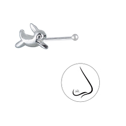 Wholesale Sterling Silver Rabbit Nose Stud With Ball - Pack of 10 - JD13064