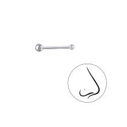 Wholesale 1.5mm Sterling Silver Ball Nose Stud With Ball - Pack of 10 - JD13077
