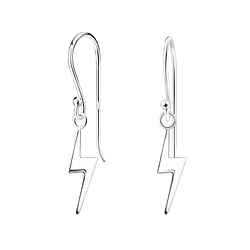 Wholesale Sterling Silver Lightning Bolt Earrings - JD14118